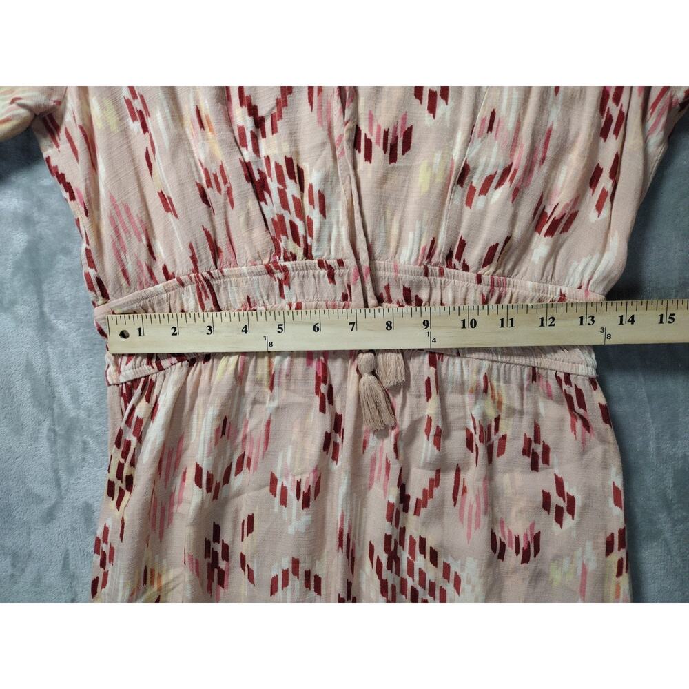 Knox Rose Maxi Dress Womens S Geometric Pink Red Peach Sundress Boho Cottagecore - Picture 4 of 10